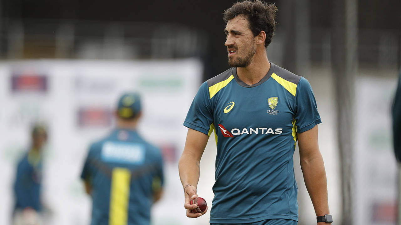 Mitchell Starc bowled a quick spell in the nets&nbsp;&nbsp;&bull;&nbsp;&nbsp;Getty Images