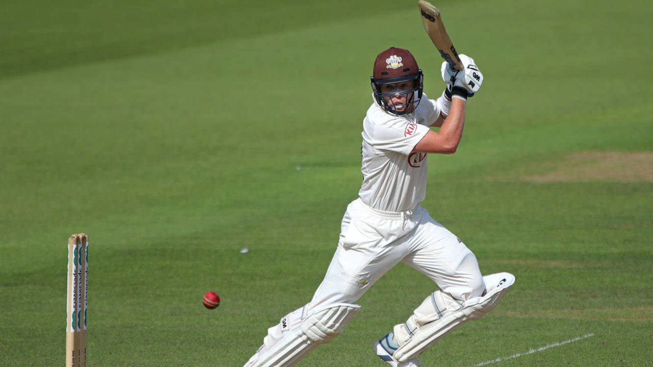 Ollie Pope drives through the off side, Surrey v Hampshire, County Championship, The Oval, August 20, 2019