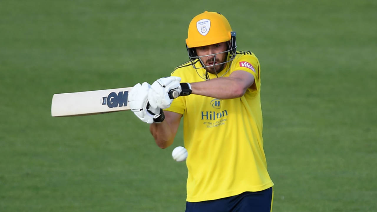 James Vince climbs into a pull shot, Gloucestershire v Hampshire, Bristol, August 13, 2019