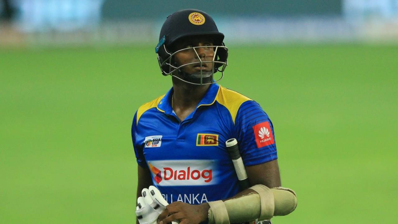 Angelo Mathews last played a T20I in August 2018