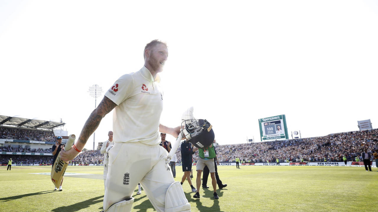 The sun shines on Ben Stokes, England v Australia, Third Test, Day four, Leeds, August 25, 2019
