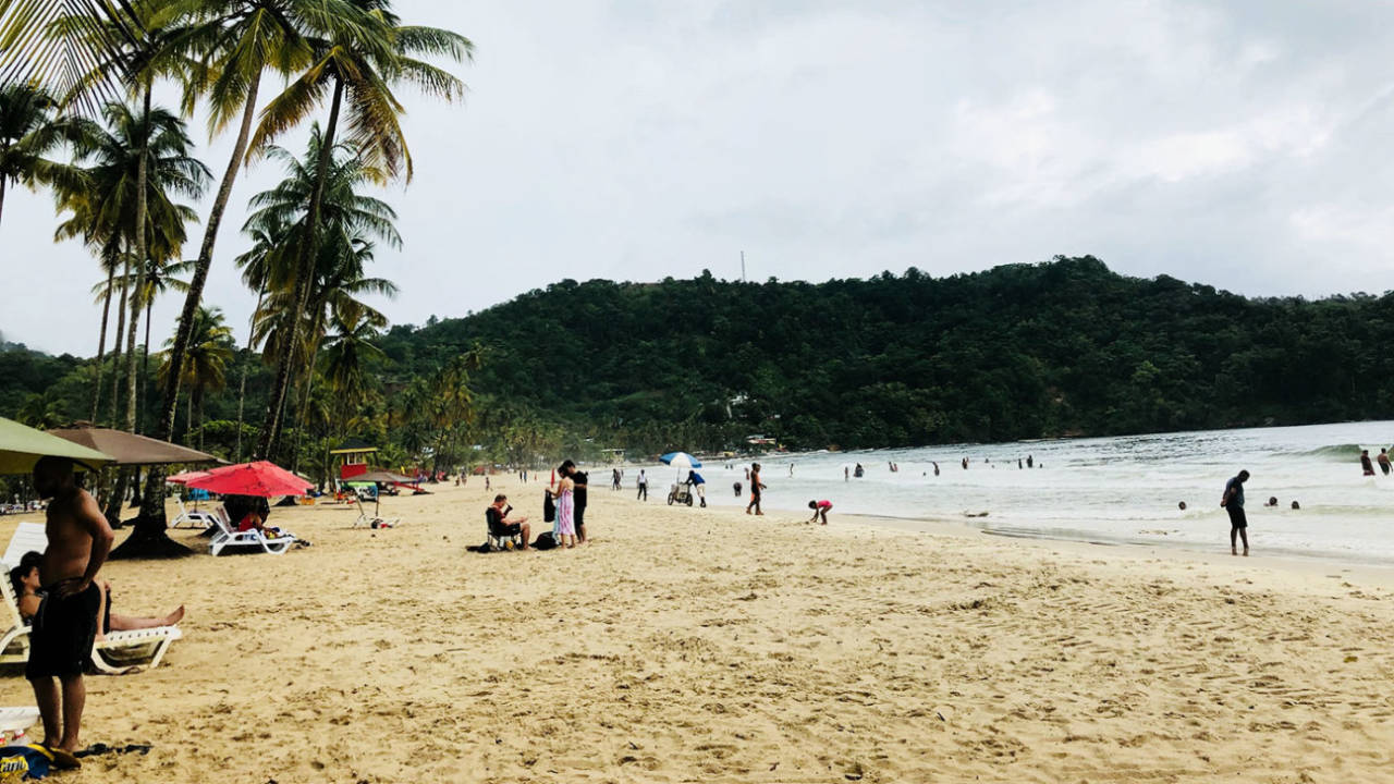 The beach at the Maracas Bay, Trinidad, August 12, 2019