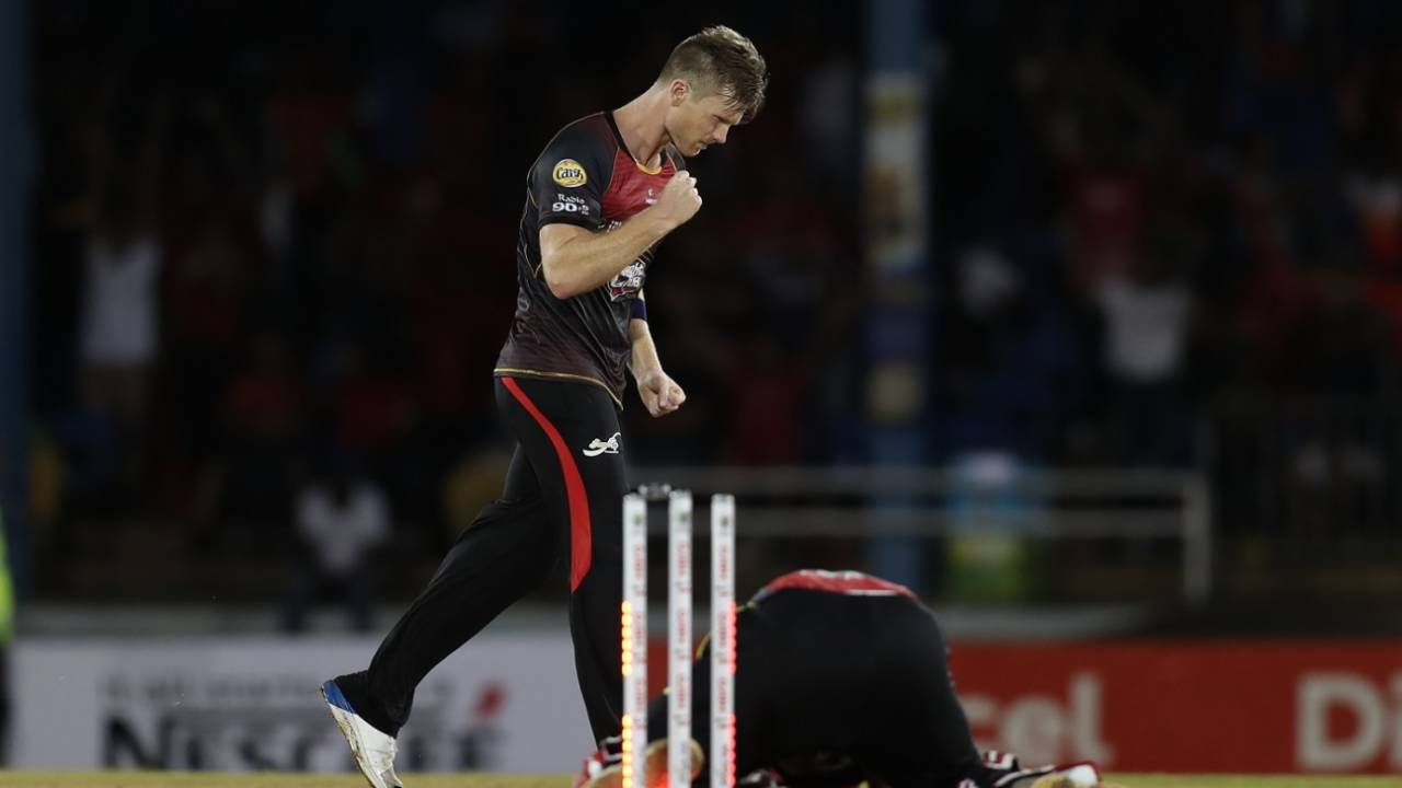 James Neesham played a starring role with bat and ball, Trinbago Knight Riders v St Kitts & Nevis Patriots, Caribbean Premier League, Port-of-Spain, September 4, 2019