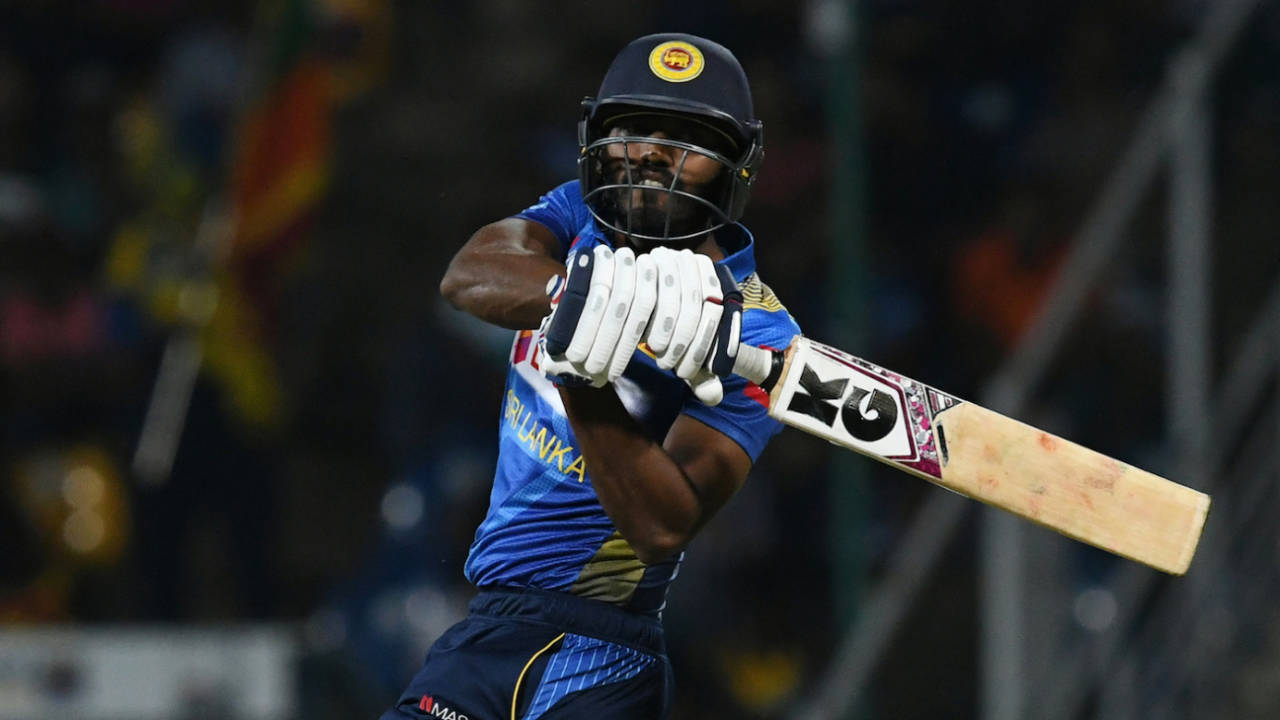 Lahiru Madushanka looks on behind square, Sri Lanka v New Zealand, 3rd T20I, Pallekele, September 6, 2019