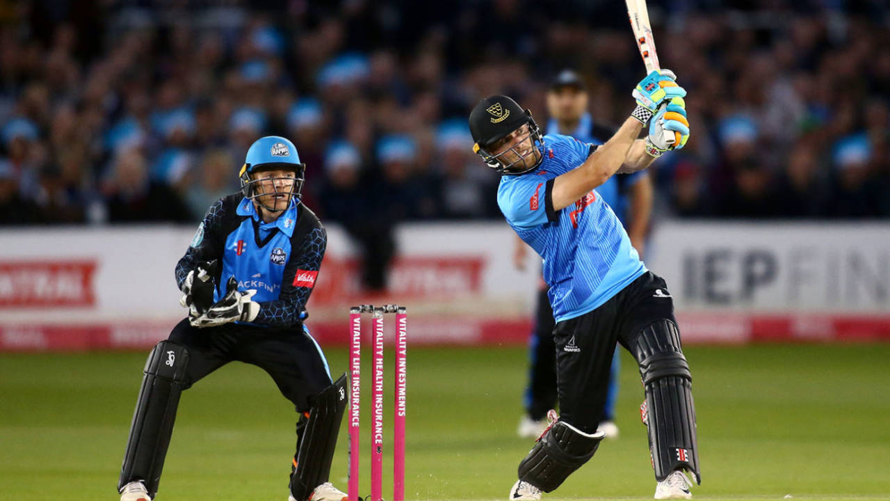 Phil Salt bats, Sussex Sharks v Worcestershire Rapids, Vitality Blast quarter-final, Hove, September 6, 2019