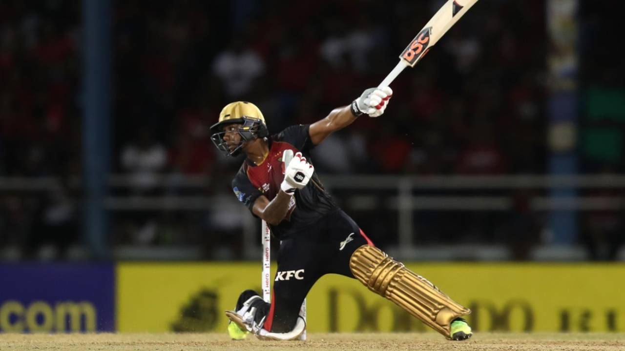Tion Webster made his first T20 fifty, Trinbago Knight Riders v Jamaica Tallawahs, CPL 2019, Port-of-Spain, September 6, 2019