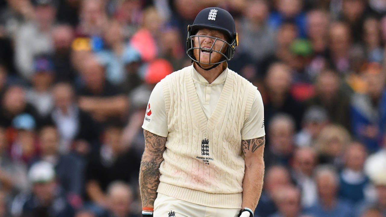 Ben Stokes shows his anger at being dismissed, England v Australia, 4th Test, Day 4, Manchester, September 7, 2019