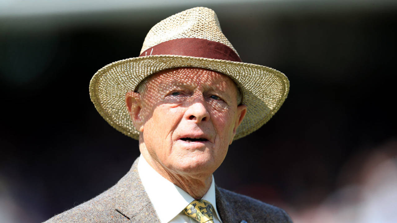 Geoffrey Boycott on the outfield at Lord's, August 18, 2019