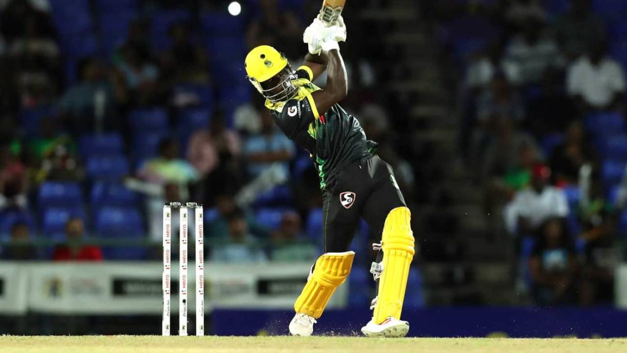Chadwick Walton hits down the ground, St Kitts and Nevis Patriots v Jamaica Tallawahs, CPL 2019, September 10, 2019
