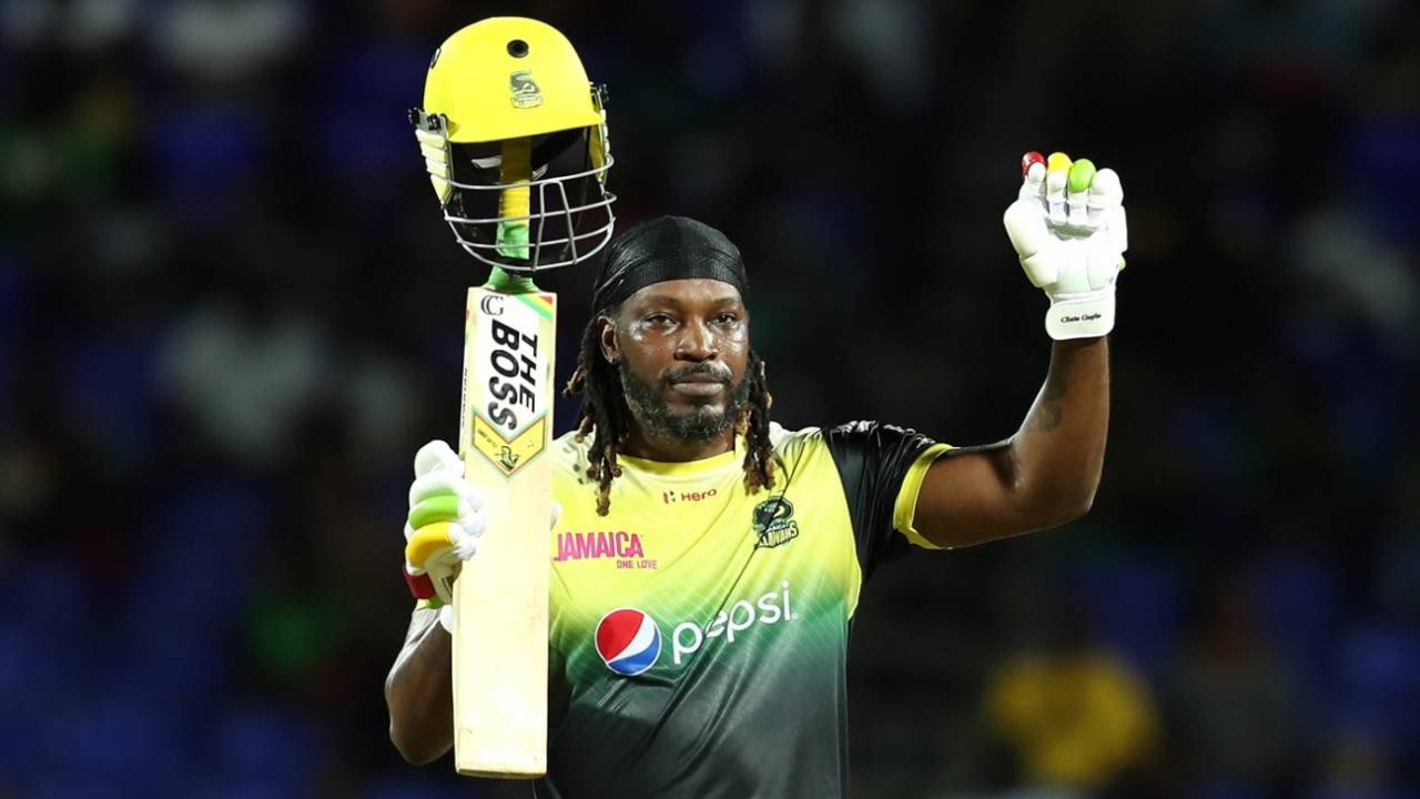 Chris Gayle is the second-highest run-getter in the history of the CPL&nbsp;&nbsp;&bull;&nbsp;&nbsp;CPL T20 via Getty Images