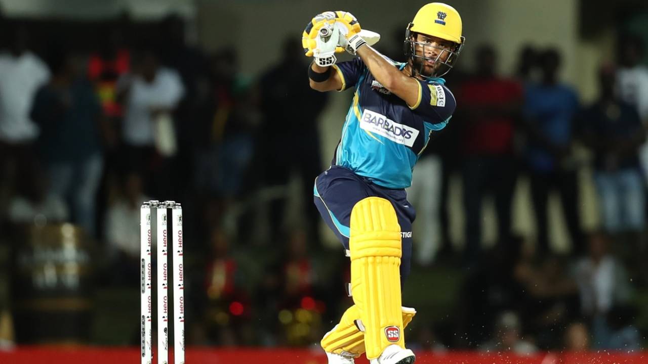 JP Duminy plays on the leg side, St Kitts and Nevis Patriots v Barbados Tridents, CPL 2019, Basseterre, September 11, 2019