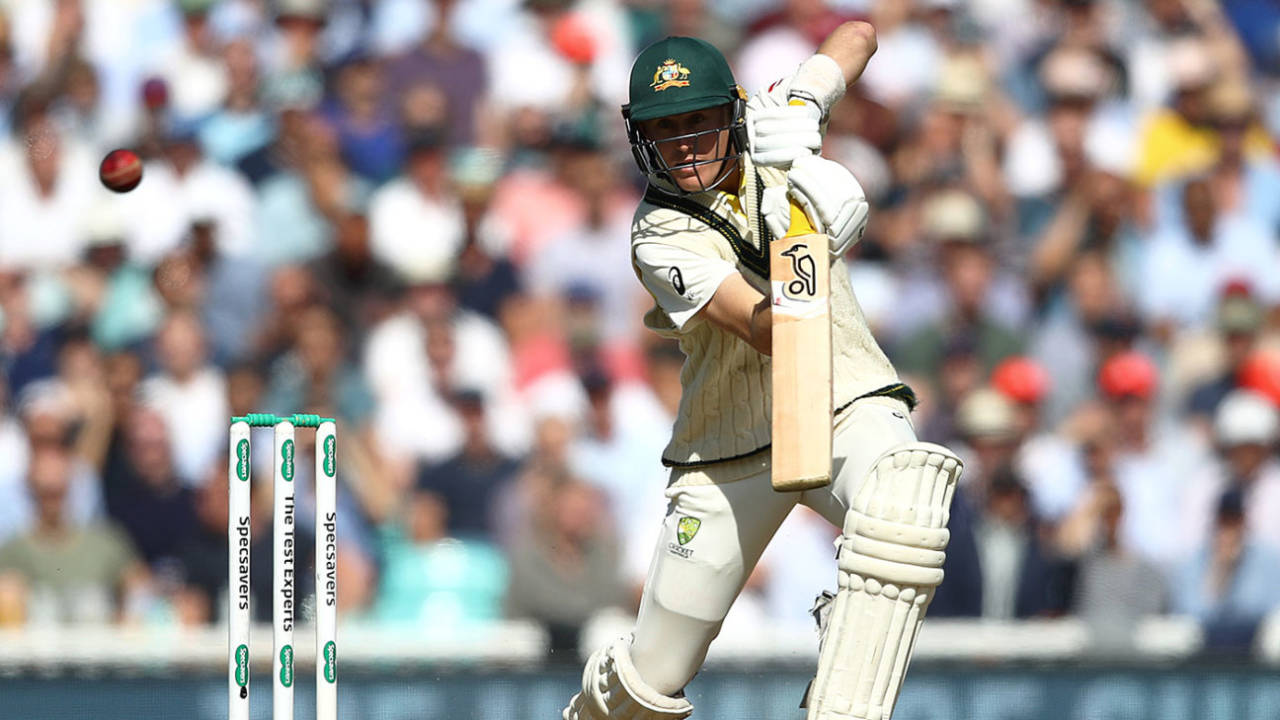 Marnus Labuschagne drives through the covers, England v Australia, 5th Test, The Oval, September 13, 2019