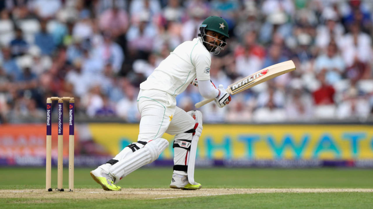 Usman Salahuddin bats during the Headingley Test against England in 2018, England v Pakistan, 2nd Test, Headingley, June 3, 2018