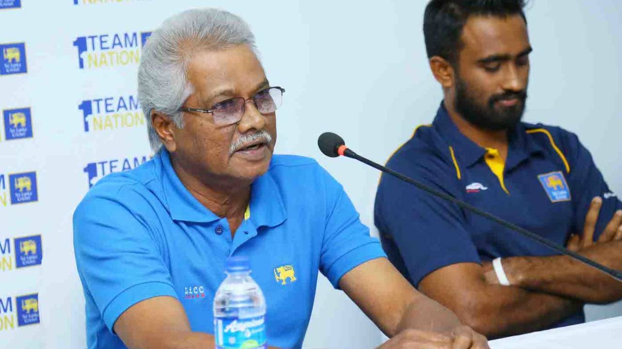 Sri Lanka A coach Roy Dias in a pre-series press conference, Katunayake, September 20, 2019