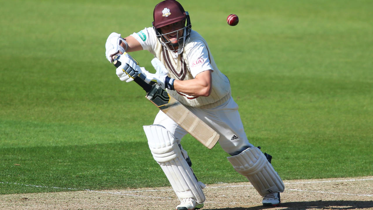 Scott Borthwick pushes into the off side, Surrey v Nottinghamshire, County Championship, Division One, The Oval, September 23, 2019