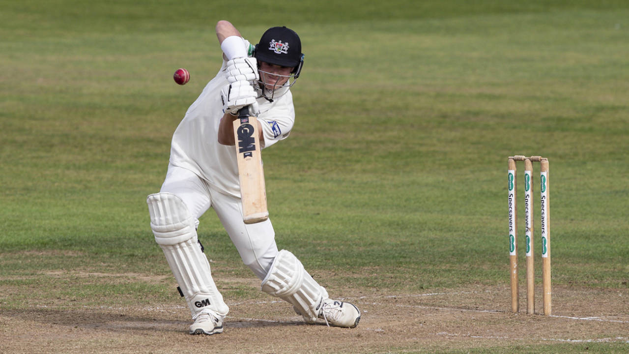 Ben Charlesworth punches into the covers, Gloucestershire v Northamptonshire, County Championship, Division Two, Bristol, September 23, 2019