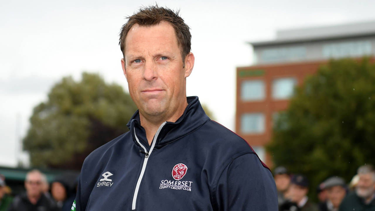Marcus Trescothick during a presentation in his honour, Somerset v Essex, County Championship, Division One, Taunton, September 23, 2019