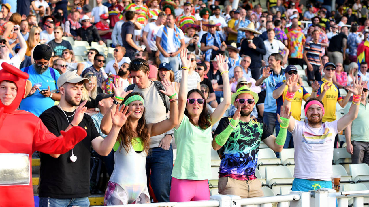The crowds enjoy the action on T20 Finals Day&nbsp;&nbsp;&bull;&nbsp;&nbsp;Getty Images