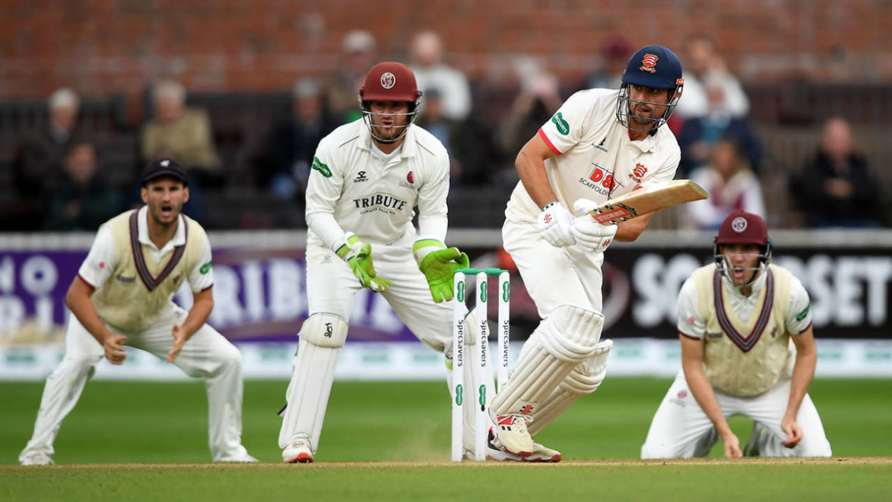 Alastair Cook tucks off his pads, Somerset v Essex, County Championship, Division One, Taunton, September 26, 2019