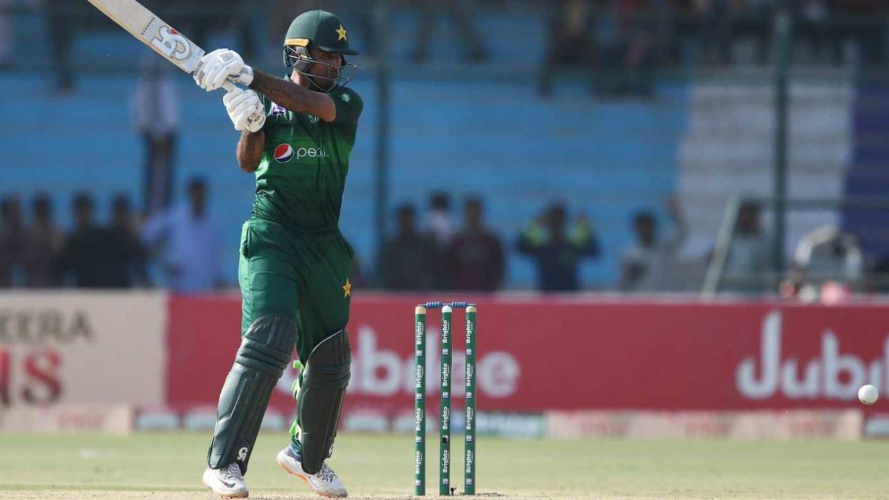 Fakhar Zaman slams one through the off side, Pakistan v Sri Lanka, 2nd ODI, Karachi, September 30, 2019