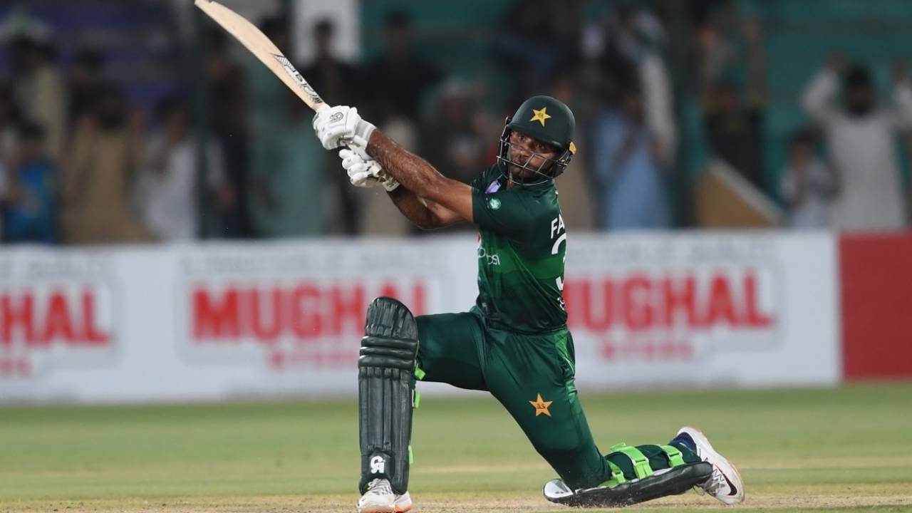 Fakhar Zaman hits one through the off side, Pakistan v Sri Lanka, 3rd ODI, Karachi, October 2, 2019