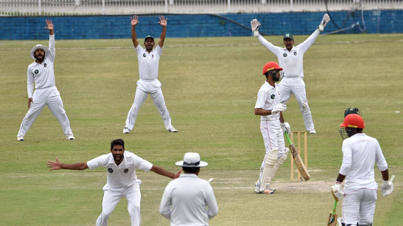Amad Butt belts out an appeal, Northern v Balochistan, 4th round, Quaid-e-Azam Trophy, 2nd day, October 6, 2019