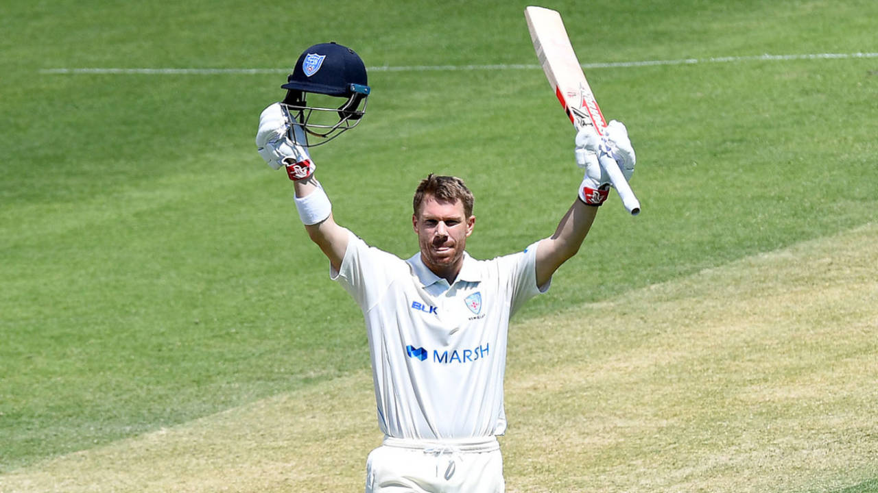 David Warner put his Ashes struggles behind him as he started the Shield season with a ton, Queensland v New South Wales, Sheffield Shield, Brisbane, October 11, 2019