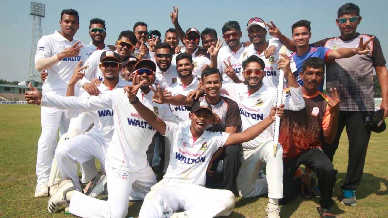 The jubilant Barisal team after their innings win over Sylhet&nbsp;&nbsp;&bull;&nbsp;&nbsp;Walton