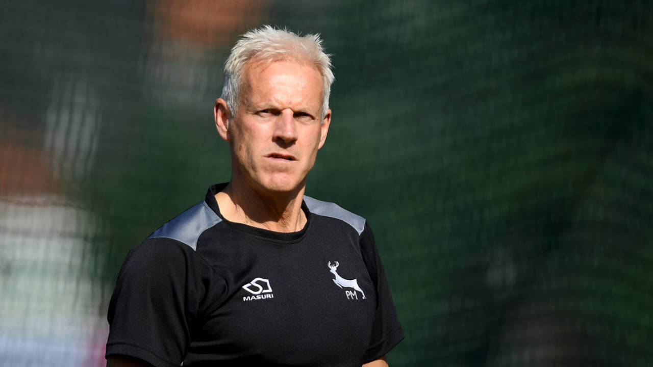Peter Moores head coach of Notts Outlaws, during a nets session ahead of Vitality Blast Finals Day at Edgbaston, Birmingham, September 20, 2019