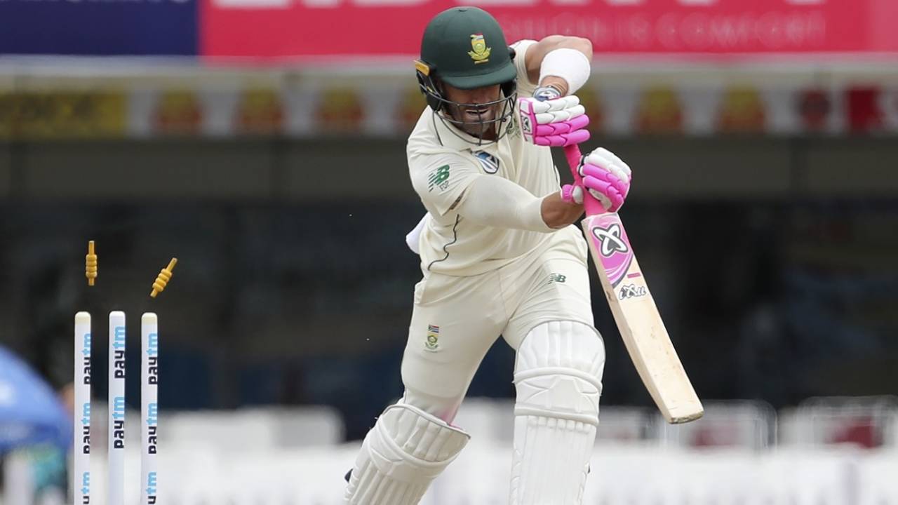 Faf du Plessis hears the death rattle behind him, India v South Africa, 3rd Test, Ranchi, 3rd day, October 21, 2019