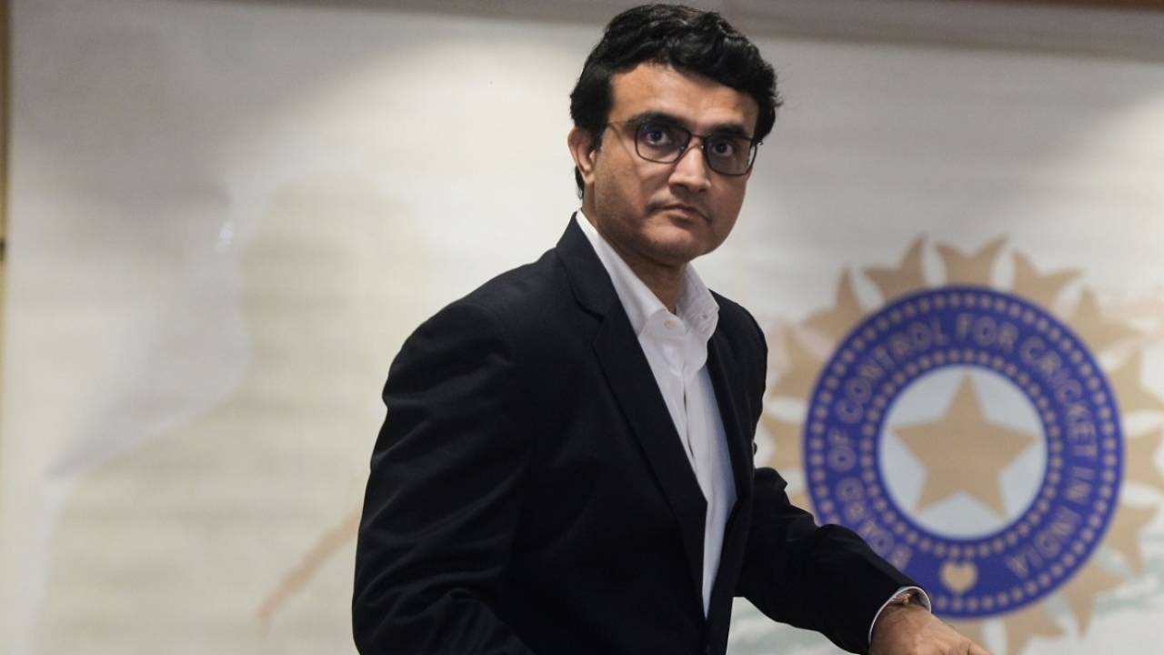 BCCI president Sourav Ganguly arrives for a press conference at the board's headquarters&nbsp;&nbsp;&bull;&nbsp;&nbsp;Getty Images