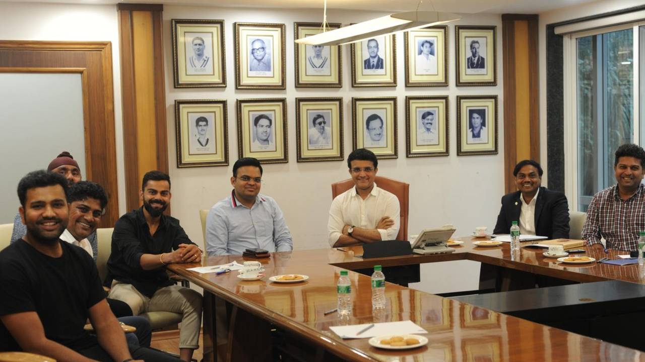 India's selectors sit down with captains Rohit Sharma, Virat Kohli and the new BCCI officers