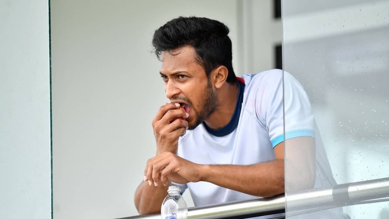 Shakib Al Hasan has been banned for a year, with one year suspended, for not reporting bookie approaches&nbsp;&nbsp;&bull;&nbsp;&nbsp;Getty Images