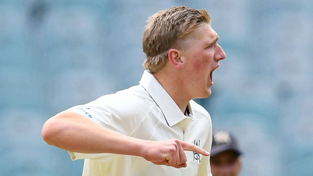 Will Sutherland celebrates a wicket&nbsp;&nbsp;&bull;&nbsp;&nbsp;Getty Images
