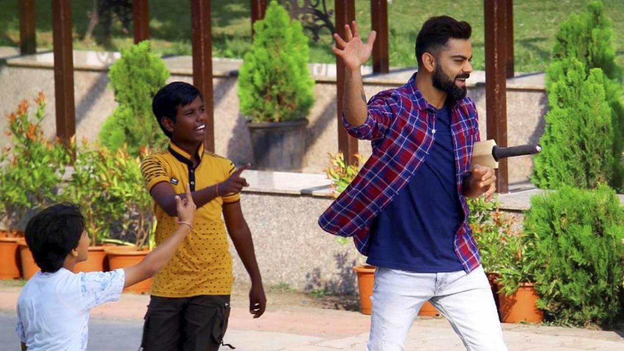 Virat Kohli shoots a commercial in Indore before the first Test