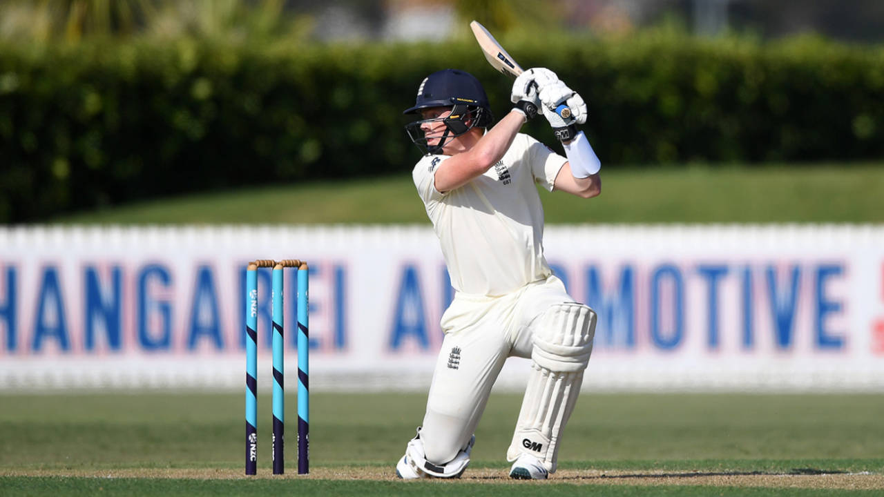 Ollie Pope leans into a drive, New Zealand A v England XI, Tour match, Whangarei, 2nd day, November 16, 2019