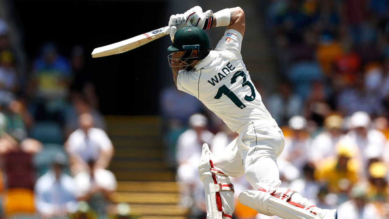 Matthew Wade drives, Australia v Pakistan, 1st Test, Brisbane, November 23, 2019