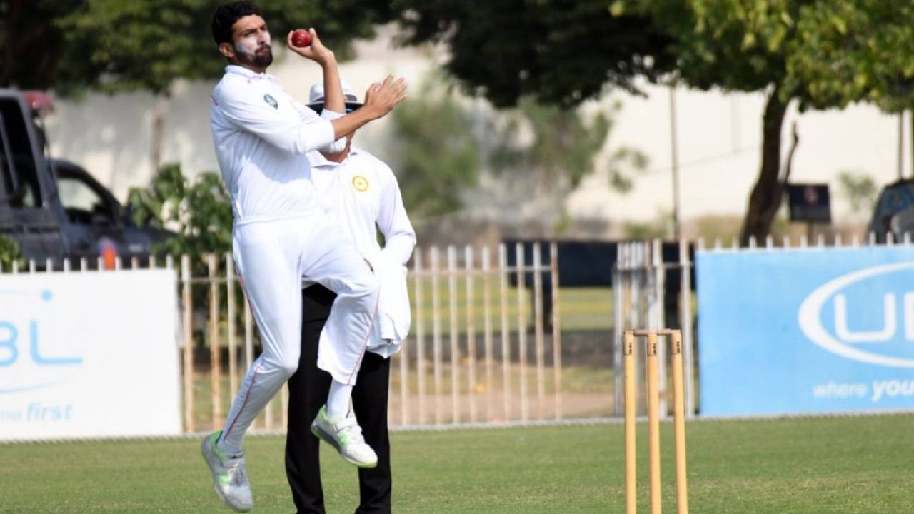 Sadaf Hussain in his delivery stride, Balochistan v Northern, Quaid-e-Azam Trophy 2019-20, Karachi, day 2, November 26, 2019