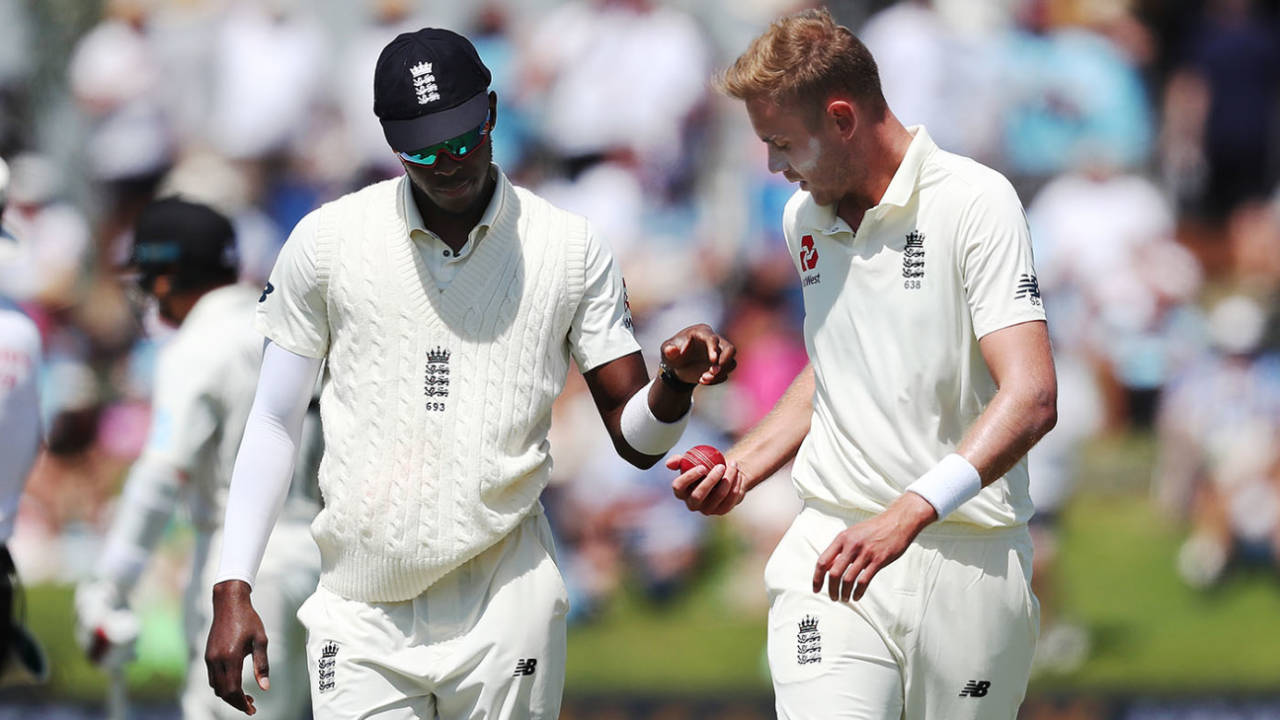 Jofra Archer has been urged to keep his spirits up by Stuart Broad, New Zealand v England, 1st Test, Mount Maunganui, 3rd day, November 23, 2019