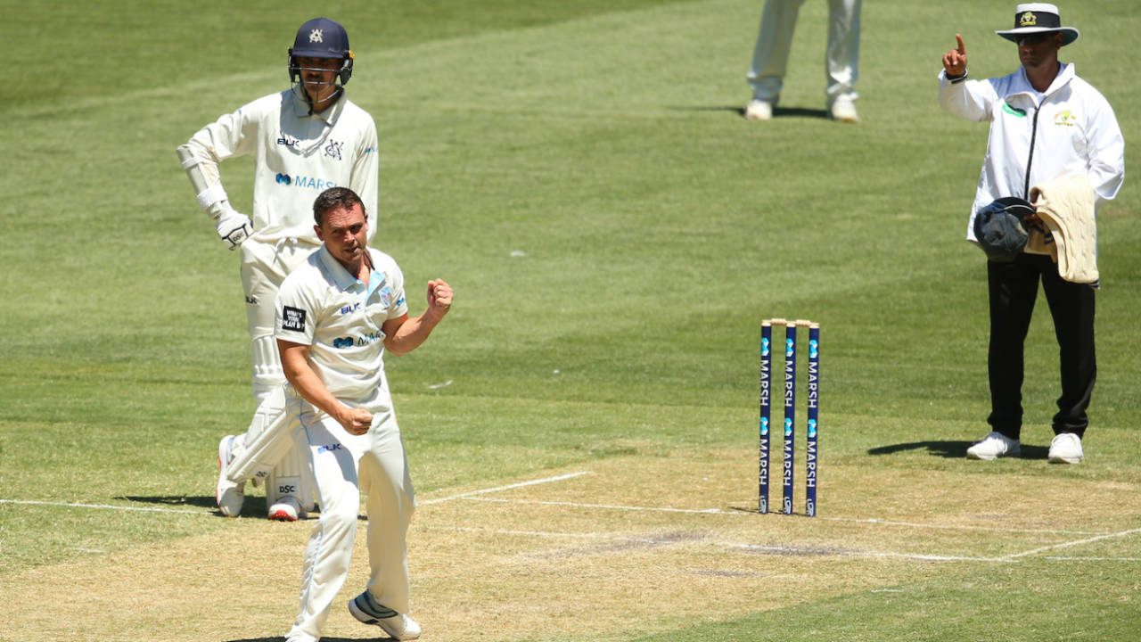 Steve O'Keefe celebrates a wicket&nbsp;&nbsp;&bull;&nbsp;&nbsp;Getty Images