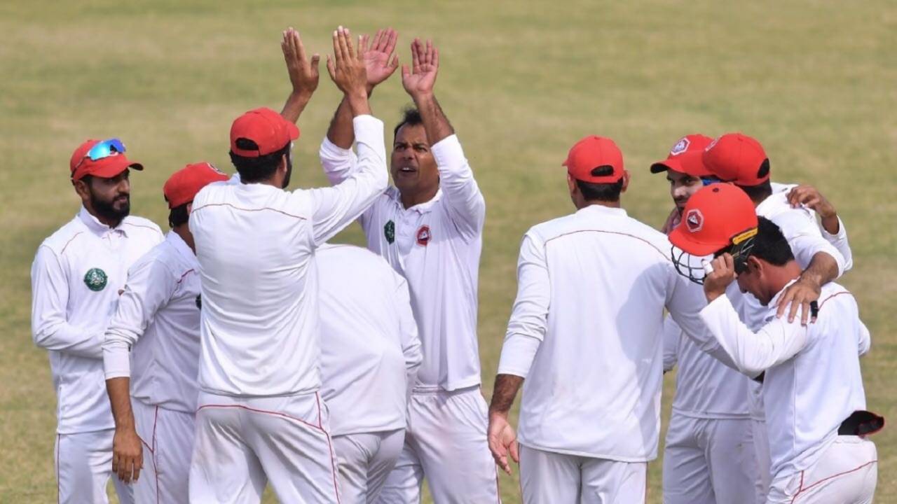 Nauman Ali celebrates a wicket with his teammates&nbsp;&nbsp;&bull;&nbsp;&nbsp;PCB