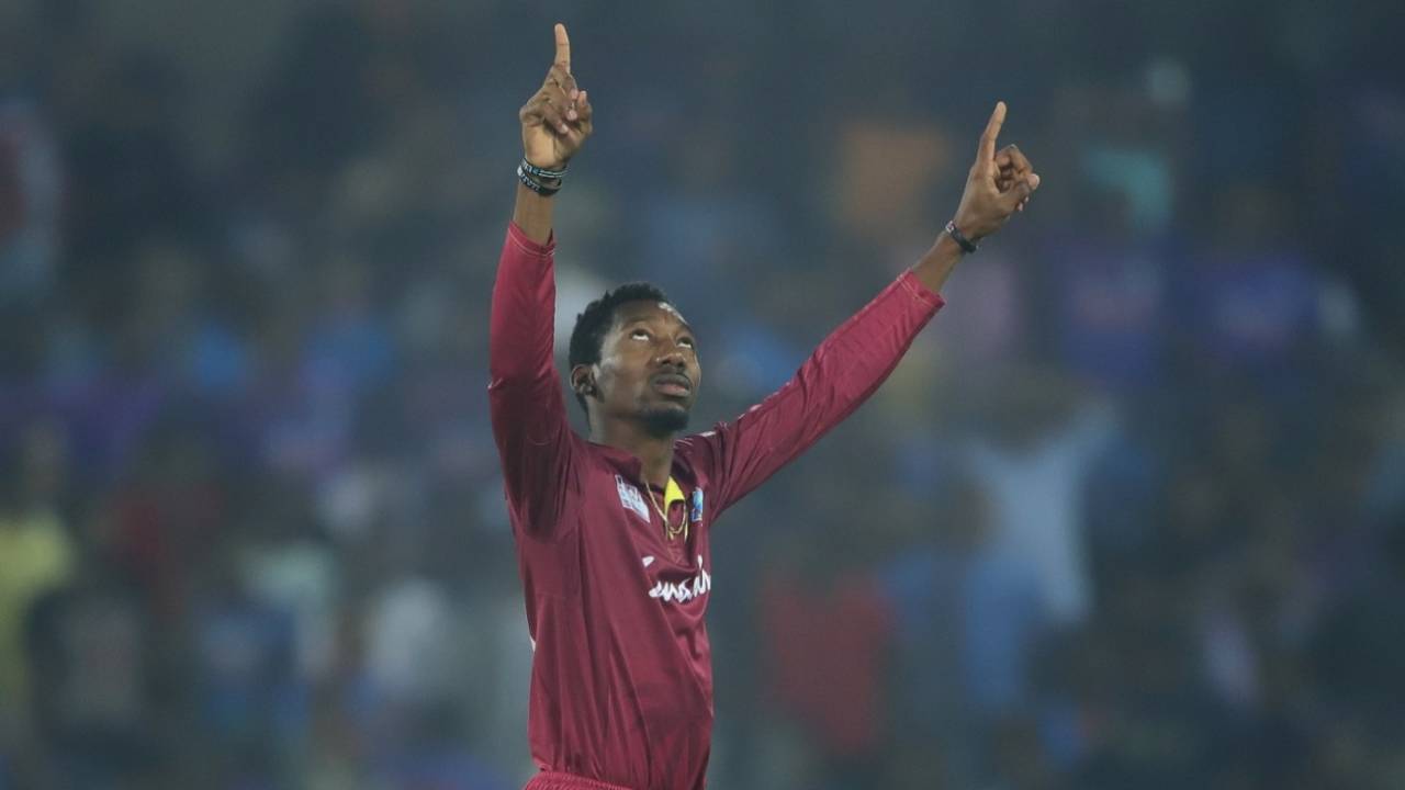 Khary Pierre soaks in Rohit Sharma's dismissal, India v West Indies, 1st T20I, Hyderabad, December 6, 2019