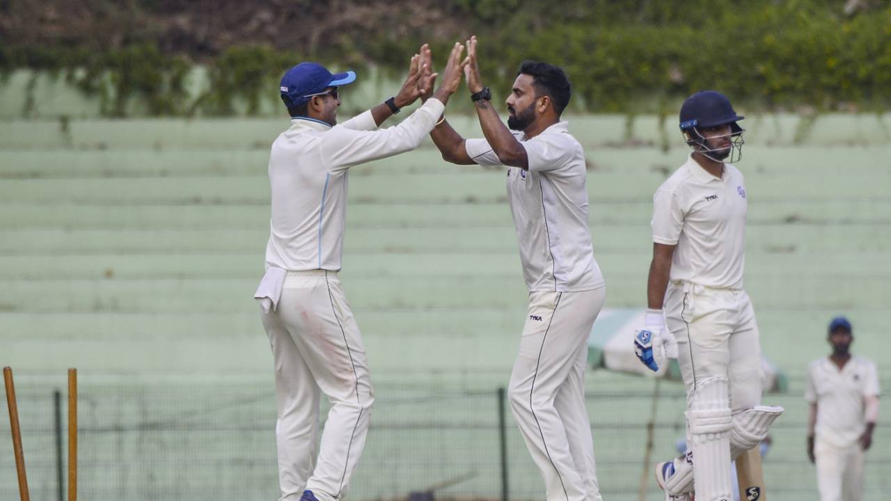 Ashish Yadav celebrates a wicket