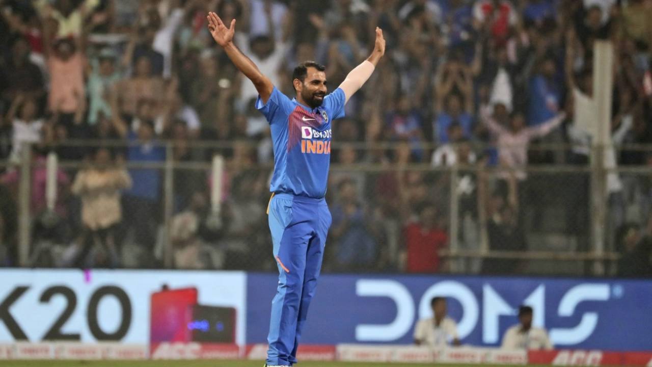 Mohammed Shami made a successful return to T20Is, India v West Indies, 3rd T20I, Mumbai, December 11, 2019