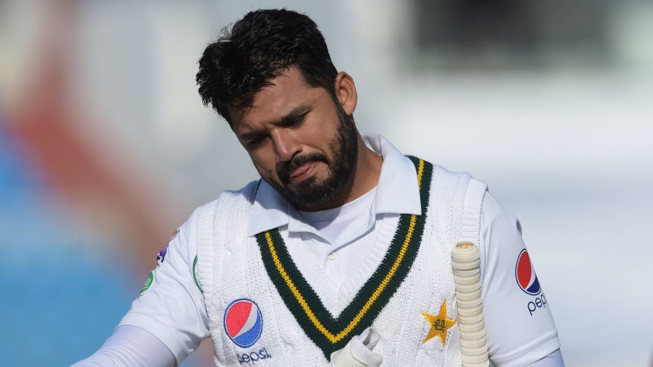 Azhar Ali is pensive after his dismissal, Pakistan v Sri Lanka, 1st Test, Rawalpindi, Day 5