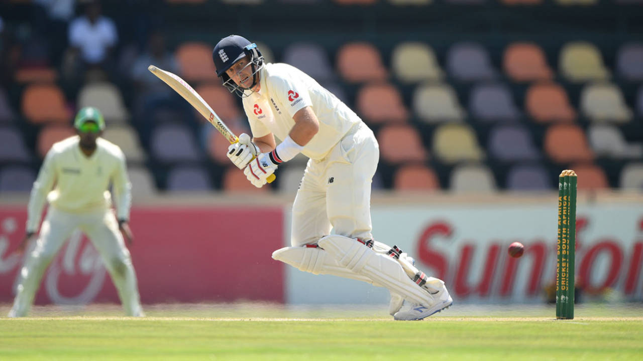 Joe Root works one to the leg side, Cricket South Africa Invitational XI v England, Tour match, Benoni, December 17, 2019