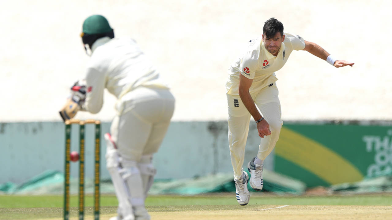 James Anderson was back in an England shirt, Cricket South Africa Invitational XI v England, Tour match, Benoni, December 18, 2019