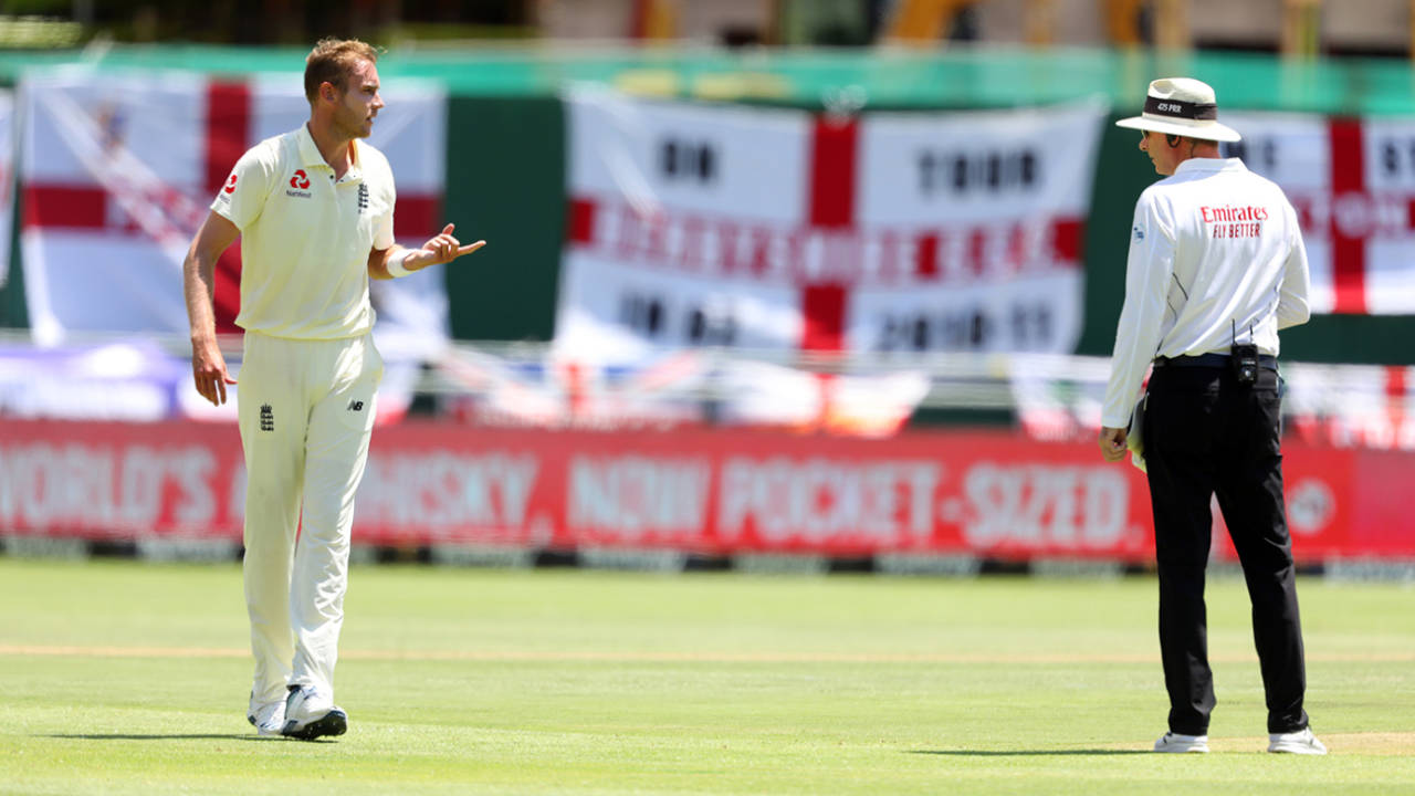 Stuart Broad was denied a wicket after replays showed he had overstepped&nbsp;&nbsp;&bull;&nbsp;&nbsp;Getty Images