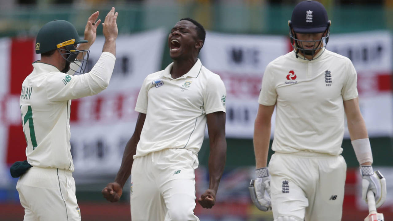 Kagiso Rabada enjoyed the wicket of Zak Crawley, South Africa v England, 2nd Test, Cape Town, January 5, 2020