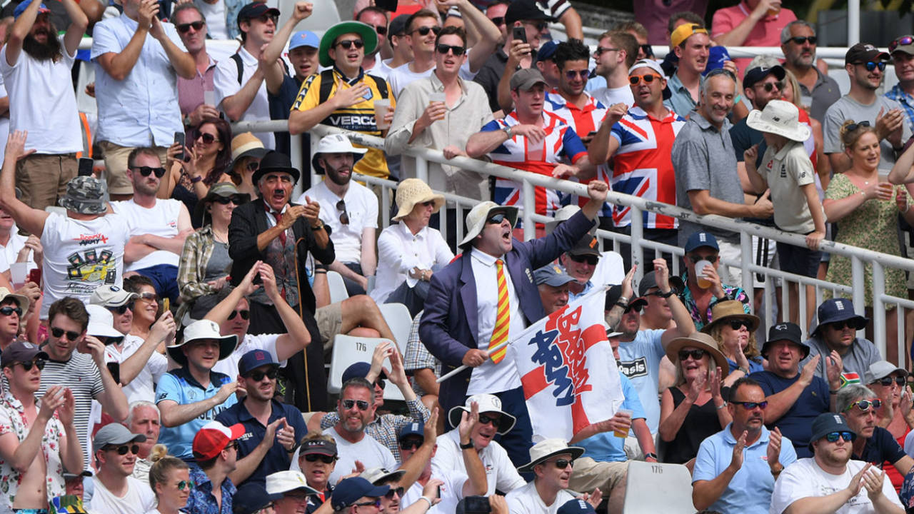 The Barmy Army in full voice, South Africa v England, 2nd Test, Cape Town, 4th day, January 6, 2020